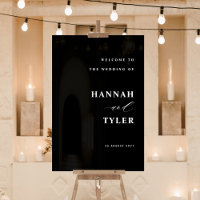 Elegant and Modern Wedding Welcome Black