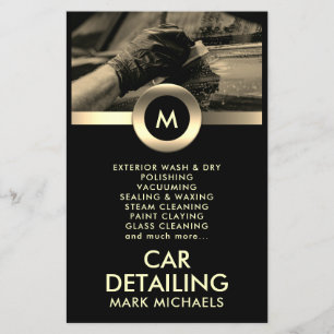 Elegant and professional car detailing flyer