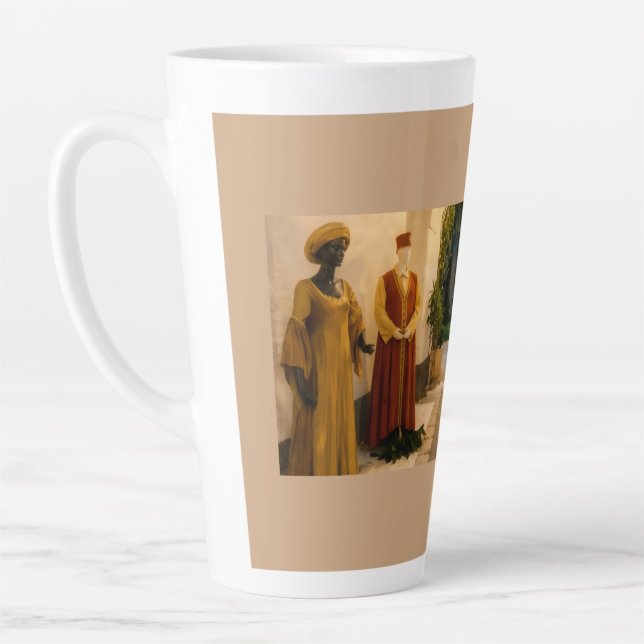 Elegant and refined design latte mug (Left)