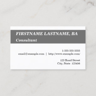 Elegant and Respectable Consultant Business Card