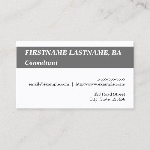 Elegant and Respectable Consultant Business Card