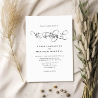 Elegant and Romantic Modern Calligraphy Wedding