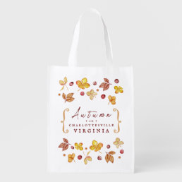 Elegant and Rustic Custom Autumn  Grocery Bag