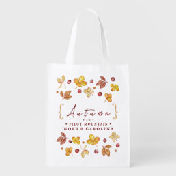 Elegant and Rustic Custom Autumn  Grocery Bag