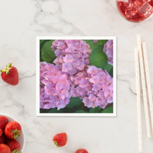 Elegant and Rustic Hortensia Hydrangea macrophylla Napkins