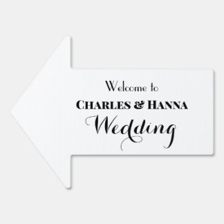 Elegant and Simple Arrow Wedding outdoor Sign