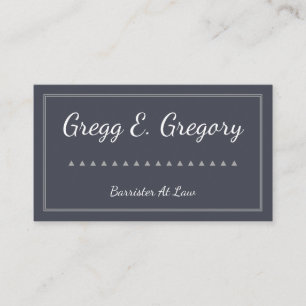Elegant and Simple Barrister At Law Business Card