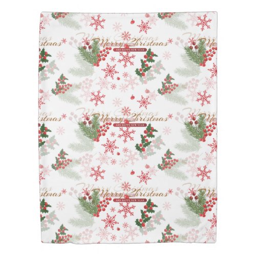 Elegant and Simple Christmas Pattern Duvet Cover