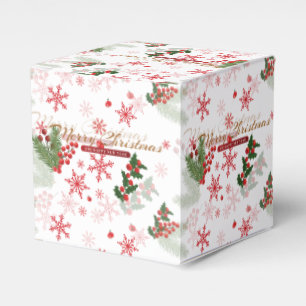 Elegant and Simple Christmas Pattern Favor Boxes