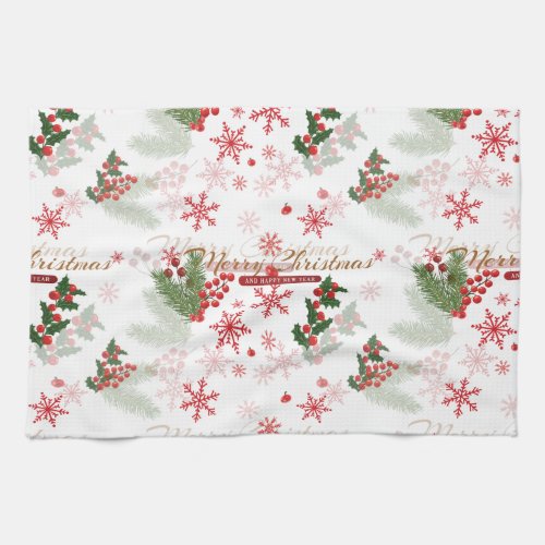 Elegant and Simple Christmas Pattern Kitchen Towel