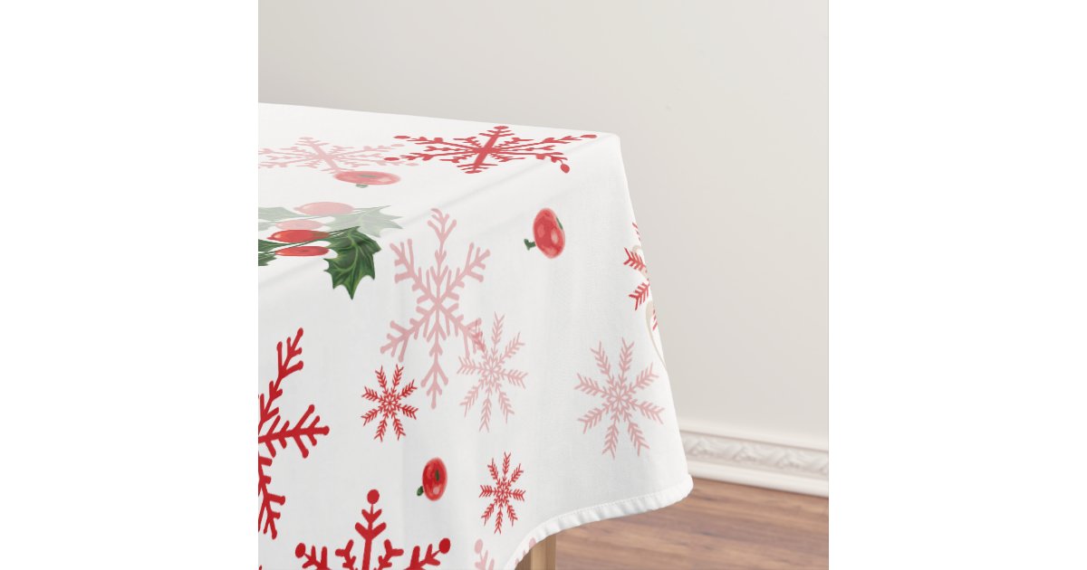 Elegant and Simple Christmas Pattern Tablecloth Zazzle