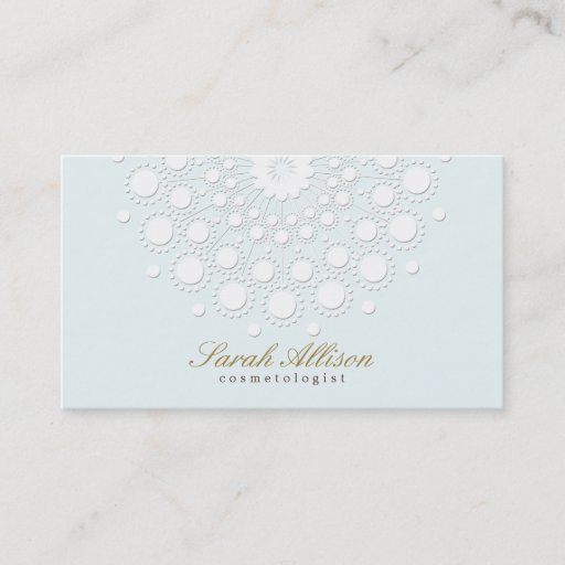 Customizable Elegant and Simple Cosmetologist Light Blue Business Card Template