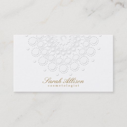 Customizable Elegant and Simple Cosmetologist White Business Cards