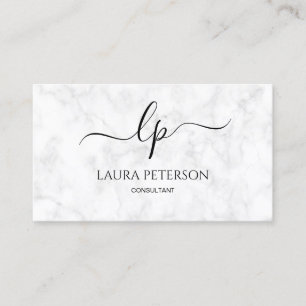 Elegant and simple handwritten script calligraphy business card