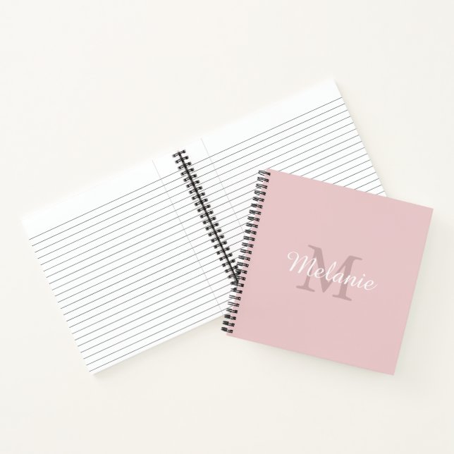 Elegant and Simple Personalized Monogram Notebook (Inside)