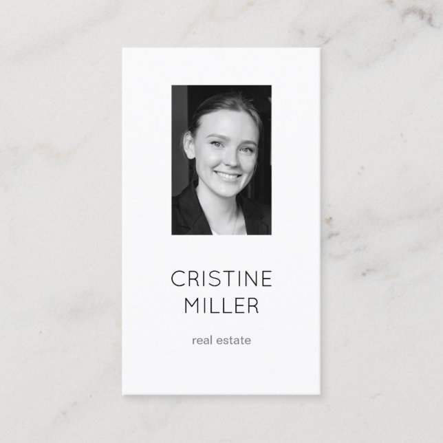 Elegant and simple photo business card (Front)