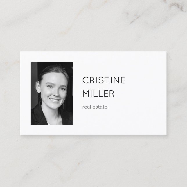 Elegant and simple photo business card (Front)