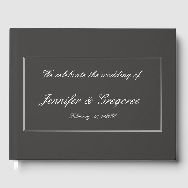 Elegant and Simple Wedding/Marriage Guestbook (Front)