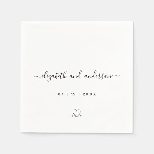Elegant and Simple Wedding Party Napkins