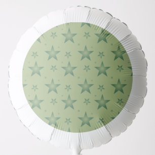 Elegant and Stylish Olive Stars on Sage Green Balloon