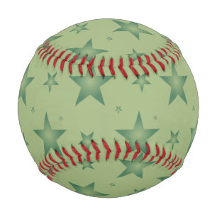 Elegant and Stylish Olive Stars on Sage Green Baseball