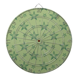 Elegant and Stylish Olive Stars on Sage Green Dart Board