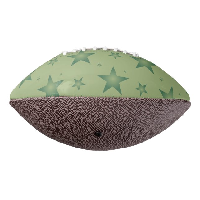 Elegant and Stylish Olive Stars on Sage Green Football (Rotated 270)