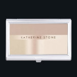 Elegant and stylish rose gold brown business card case<br><div class="desc">Modern and simple faux rose gold design.</div>