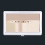 Elegant and stylish rose gold brown business card case<br><div class="desc">Modern and simple faux rose gold design.</div>