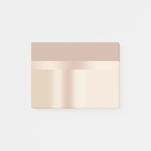 Elegant and stylish rose gold brown post-it notes (Front)