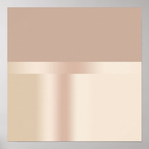 Elegant and stylish rose gold brown poster