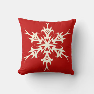 Elegant and Stylish Snowflake Christmas Throw Pillow