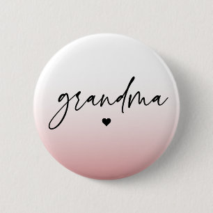Elegant and Subtle Pink Grandma Script Gift Button