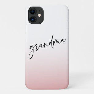 Elegant and Subtle Pink Grandma Script Gift iPhone 11 Case