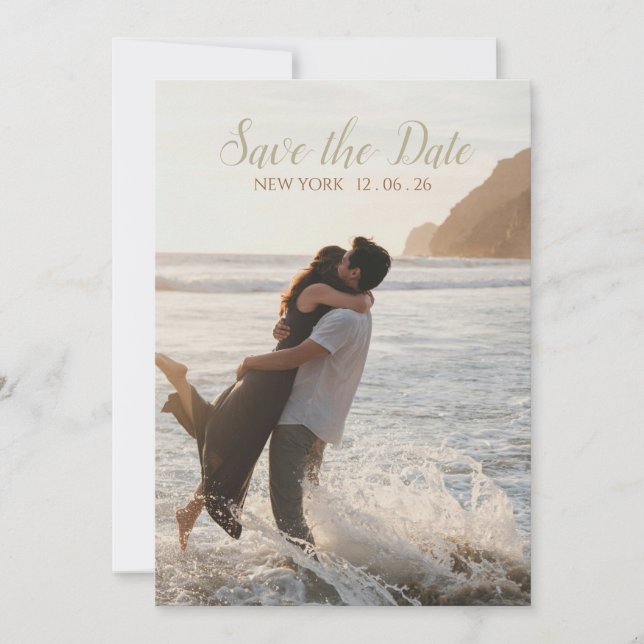 Elegant and Sweet Save the Date  Invitation (Front)