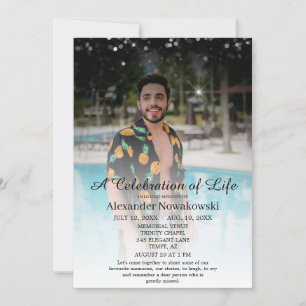 Elegant and Tasteful Funeral Celebration of Life Invitation