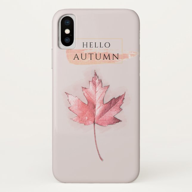 Elegant and Trendy Autumn Leaf Drawing Case-Mate iPhone Case (Back)