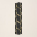 Elegant and Trendy Black and Gold  Scarf<br><div class="desc">A gold on black design.</div>