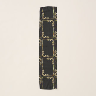 Elegant and Trendy Black and Gold Scarf