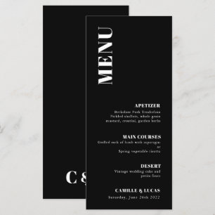 Elegant and Trendy Wedding Menu