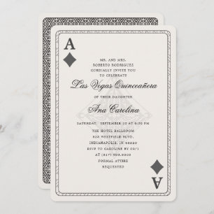 Elegant and Unique Las Vegas Quinceañera Invitation