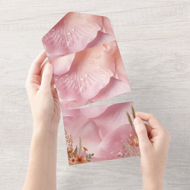 Elegant and Unique Wedding Invitation  (Tearaway)