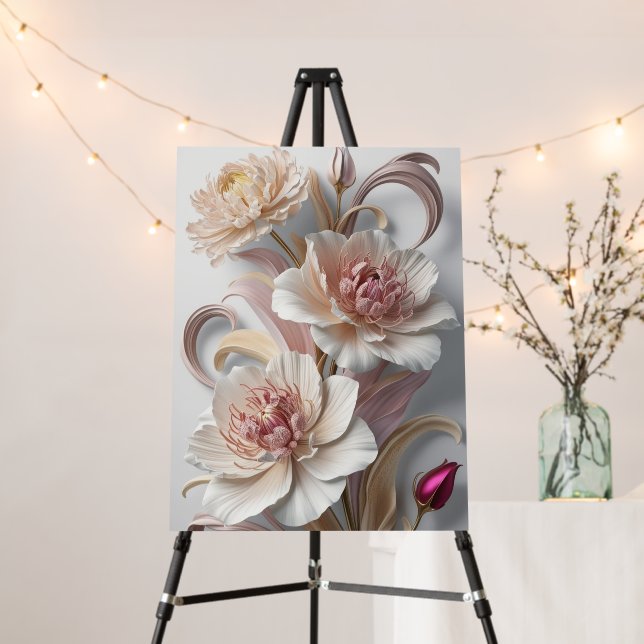 Elegant And Vibrant Flowers Foam Board (In Situ (Stand))