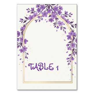 Elegant and watercolor wedding Taple number  Table Number