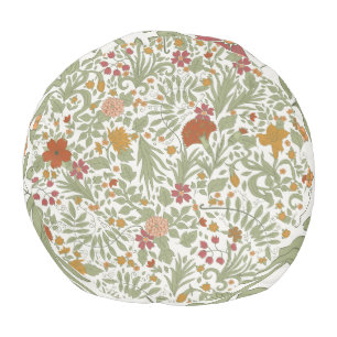 Elegant and whimsical floral pattern. pouf