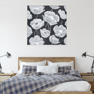 Elegant and Whimsical Poppies Canvas Print