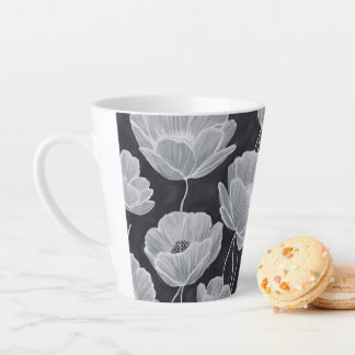 Elegant and Whimsical Poppies Latte Mug