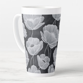 Elegant and Whimsical Poppies Latte Mug