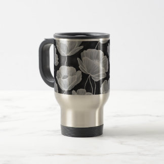 Elegant and Whimsical Poppies Travel Mug