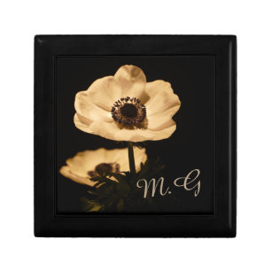 Elegant Anemone Flowers Initials Gift Box